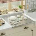 Stainless Steel Cutting Boards with Lip for Kitchen, Non-Slip Cutting Board Over Sink Suitable for Meat, Fruits, Vegetables & Bread