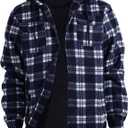 Yasumond Hoodies for Men Zipper Fleece Sweatshirt Heavy Sherpa Lined Hooded Warm Winter Coats Big Tall (5X-Large, Navy)