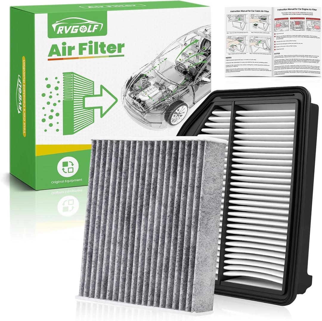 Engine+Cabin Air Filters Set Fit for Honda CR-V CRV 2012 2013 2014 L4 2.4L Engine Air Filter Replacement AC Filter Cabin Air Filter With Activated Carbon Automotive Accessories# CF10134 CA11258