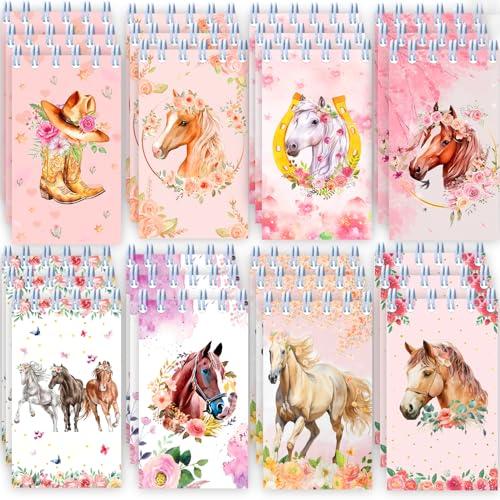 qhqqwzxqc 12 Pcs Mini Horse Cowgirl Notebook Horse Notebooks Pink Cowgirl Party Small Notepads Horse Themed Spiral Pocket Horse Mini Notepad for Teens Girls Back to School Supplies Cowboy Lover Gifts