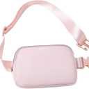 Belt Bag for Women, Cross Body Fanny Pack Fashion Waist Packs Everywhere Belt Bag with Adjustable Strap Gifts for Teen Girls Women Men (Pink)