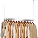 BaiNong Adjustable Closet Hanging Rod Heavy Duty 36'' Silver (Silver, 36 Inch)