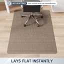 Office Chair Mat for Hardwood Floor, 48" x 30" Desk Computer Chair Mats for Hard Wood, Anti-Slip Easy Glide Rolling Floor Protector Mat, Under Desk Mat for Home Office, Dark Brown