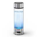 Hydrogen Water Bottle 1500PPB Portable Hydrogen Water Bottles Generator Glass, Hydrogen Rich Water Dispenser with SPE & PEM Technology for Home Office Fitness Travel Outdoor Sports (Silvery)