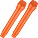 Neon Orange Plastic Microphones