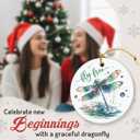 4 x Dragonfly Christmas Ornaments 2025 - Dragonflies Ornaments for Christmas Tree, Dragonfly Gifts for Women, Dragonflies Decor for Family Friends Girls Kids Sisters