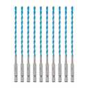 toolant 3/16" Concrete Drill Bit Set & Masonry Drill Bit Set, Shockproof Hex Shank Hammer Drill Bit Set for Glass/Brick/Plastic/Cement/Tile, Industrial Strength Carbide Drill Bit Tip 1/4" Box of 10