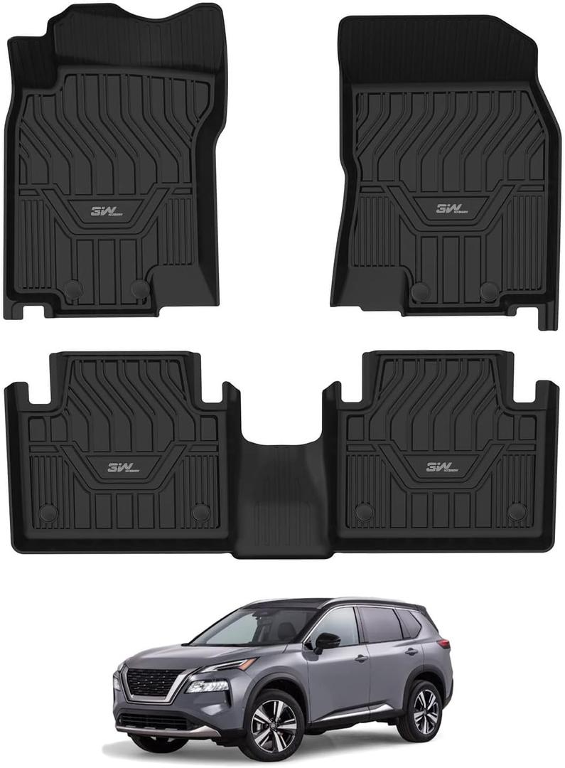 3W 2014-2020 Nissan Rogue Floor Mats Custom Fit for Nissan Rogue Accessories TPE All Weather Floor Liner, 1st and 2nd Row Car Mats (NOT for Rouge Sports and Select Models) 3W 2014-2020 Nissan Rogue Floor Mats Custom Fit for Nissan Rogue Accessories TPE All Weather Floor Liner, 1st and 2nd Row Car Mats (NOT for Rouge Sports and Select Models)