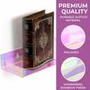 Hiceeden 4 Pack 15" Iridescent Acrylic Floating Shelves, Wall Mounted Floating Bookshelf Organizer for Room, Clear Nail Polish Sunglasses Display Shelf for Picture Ledge, Book, Funko Pop