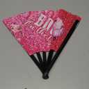 13'' Large Fan Clack Fan Clacking Fans for Line Dancing Hand Fan Foldable Fan For Cowgirl Women Men (Design-2)