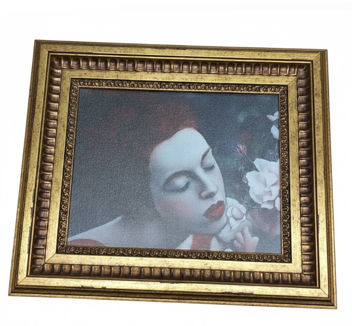 Vintage Gold Carving Frame Mona Lisa Canvas Wall 11 x 12