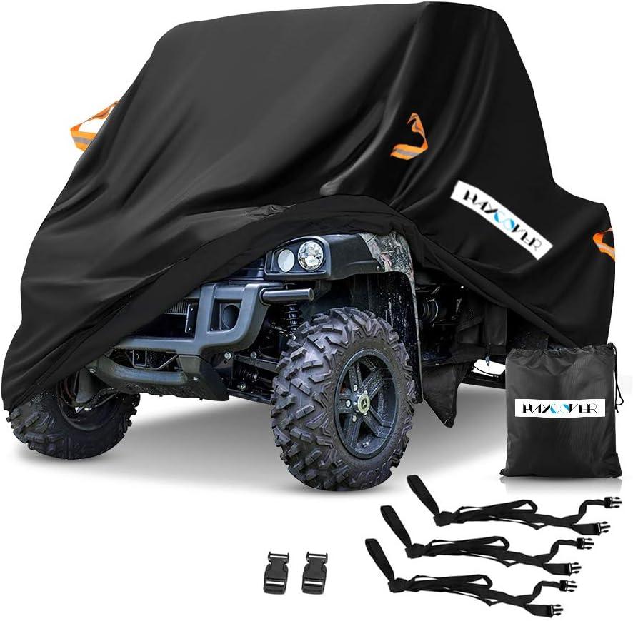 UTV Cover, Waterproof Heavy Denier Oxford Cloth Material for Polaris RZR Yamaha Rhino Can-Am Defender Honda Pioneer Kawasaki Mule Teryx 2-3 Passenger Single Row seat