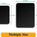 Tempered Glass Cutting Board for Kitchen, Cutting Board with Non-Slip Feet for Countertop, Dishwasher Safe, Rounded Corner Board, Shatter, Heat & Scratch Resistant-16"x12" & 12"x8" 2pcs, Black