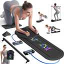 Pilates Board,Push Up Board,Foldable Pilates Reformer Board for Home, 6 in 1 Pilates Sliding Board,Chest Muscle Exercise Professional Equipment,Burn Fat Strength,Training Arm Men & Women Black