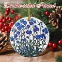 Flower Hanging Ornament, Christmas Ornaments, Xmas Decorations for Tree, Ornaments for Christmas Tree, Holiday Ornament, Flower Themed Gifts, Holiday Party Gifts, and Xmas Gift Ideas - Forget-Me-Not