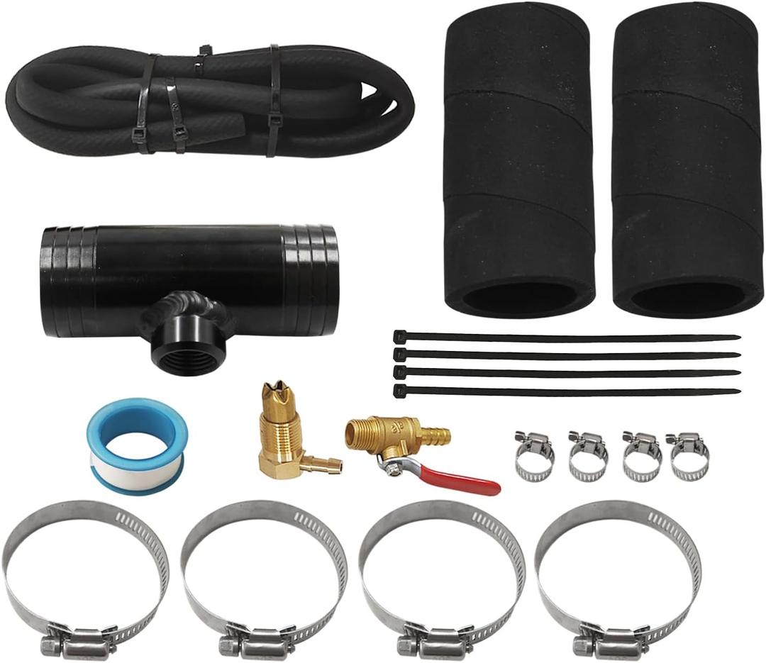 11408 Auxiliary Fuel Tank Install Kit Compatible with Gravity Fueled Auxiliary Fuel Tank for 2013-18 Dodge Ram 1500/2500/3500 Black
