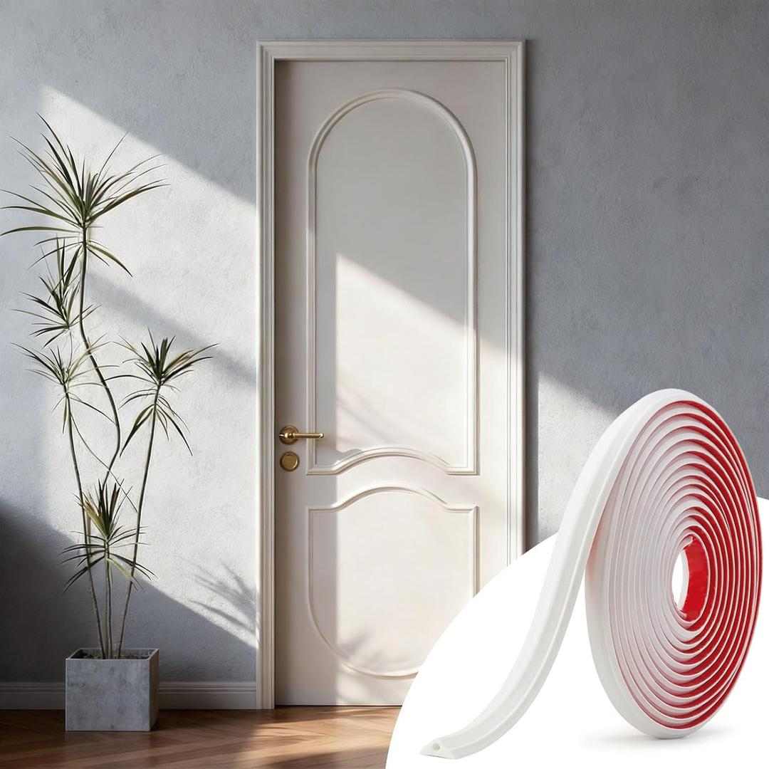 20FT Peel and Stick Wall Molding Trim Flexible Self Adhesive Crown Molding, Decorative Wall Trim for Mirror Door Cabinet Frame Border, Easy Install Home DIY, White