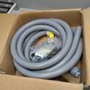 Liquid-Tight Conduit 1-1/4 inch 25ft, Electrical Conduit w/UL Certification, Flexible Conduit with 5 Straight and 5 90-Degree Conduit Connector Fittings Gray