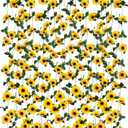 Uieke 7 Pack Artificial Sunflower Garland, 7ft/Pcs Silk Sunflowers with Green Leaves, Flowers Vines for Room Home Kitchen Garden Wedding Arch Bridal Baby Shower Party Outdoor Decor (Medium-7pcs)