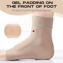 Nuanchu 2 Pairs Padded Skate Socks Ice Skating Protection Socks Lace Bite Gel Pads Ankle Malleolar Sleeves Protection Guards for Front Foot Shin Achilles Tendon Heel