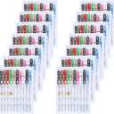 MTLEE 14 Boxes 140 Pieces Mini Quick Fix Sewing Kit Easy Pre Threaded Needle Basic Personal Kit Plastic Threaded Needle Holder Small Home Travel Sewing Box with Pin Button, Assorted Colors