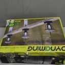 Dynaming Solar Flame Post Lights Outdoor, Solar Powered Lamps Fence Post Cap Lights, Flickering Flame LED Lantern Decorative Waterproof for Garden Deck Patio, Fit 4x4, 5x5 or 6x6 Wooden Posts, 6 Pack (Black)