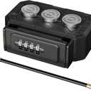 Magnetic Key Lock Box,Magnetic Key Holder Under car,Key Holder Magnetic,Hide a Key Outside,Waterproof Magnetic Key Hider,4 Combinations & Dual Mounting