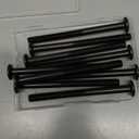 M8 x 100mm Socket Cap Allen Bolts, Flat Round Head Socket Cap Screws, Furniture Screws, Carbon Steel, Partial Thread, Black Oxide Finish, 10 PCS