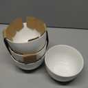 DOWAN 5.8" Deep Soup Bowls & Cereal Bowls - 30 Ounces Large Bowls Set of 4 for Kitchen - White Ceramic Bowls for Cereal, Soup, Oatmeal, Salad, Ramen, Noodle, Rice - Dishwasher & Oven Safe