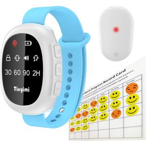 Wireless Bedwetting Alarm Potty Training with Sound & Vibration & Timer Setting for Nannies Family Nursing Workers (DBlack)
