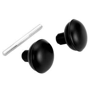 newliplace 1 Set Vintage Old Style Door Knob Set with Spindle, Antique Door Knobs Replacement Set for Interior Doors, Matte Black