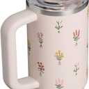 STANLEY Quencher ProTour Flip Straw Tumbler | Leakproof Lid, Straw & Handle | Insulated Stainless Steel | Fits Cup Holders | Perfect Mothers Day Gift | BPA-Free | 30 oz | Rose Quartz Bouquets