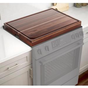 Acacia Wood Noodle Board Stove Cover with Built-in Wavy Handles, Wooden Stove Top Cover for Gas Burners & Electric Stove, Cutting Board with Juice Grooves, Serving Tray 30"L x 22"W x 2.5"H