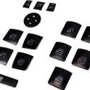 Black Interior Trim Door Power Window Switch Button Cover Sticker Replacement for Benz GLK ML A B C E G GLK ML GLS Class W204 W212 W246 W166 C250 C300 ml350 Tesla Modle S X