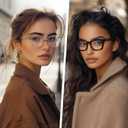 Blue Light Blocking Glasses Women/Men,Rectangular Fashion Retro Frame Fake Glasses,Computer Gaming Glasses,Blue Light Glasses for Woman, Black + Red + Black Pink