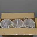 Chandelier Lamp Shades, Small Lamp Shades Clip-on Bulbs Only for Candelabra Bulbs, Beige Chandelier Shades 6 Pcs, Mini Lampshades for Chandeliers 5.1" X 5.1" X 5.3, Home Decor Fabric Linen Lampshade