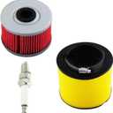 Compatible with TRX350 Air Filter Oil Filter & Spark Plug for 1995-2004 Honda Foreman 400 450 TRX400 TRX450