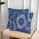 Boho Pillow Covers 16x16 Set of 2Decorative Home Outdoor Boho Pillow Case for Couch Bed Car, Bule