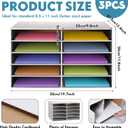 Fuutreo 3 Pcs Classroom Paper Storage Organizer Construction Paper Storage Desktop Mailbox File Sorter Sturdy Cardboard Literature Organizer for Home Office School White 19.7 x 12.4 x 11.8 Inch