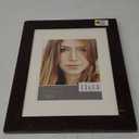 Gallery Solutions 11x14 Walnut Picture Frame with Double White Mat Opening for 8x10 Image, 8 inches x 10 inches