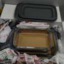 8-Piece Deep Glass Baking Dish Set with Plastic lids,Rectangular Glass Bakeware Set with Lids, Baking Pans for Lasagna, Leftovers, Cooking, Kitchen, Freezer-to-Oven and Dishwasher, Gray