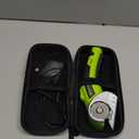 Cordless Electric Scissors: 4V Rechargeable Rotary Cardboard Cutter, 3000mAh Battery, with LED Light & Safety Lock, 2 Blades, Electric Box Cutter for Fabric Carpet Carton Plastic Leather Cloth (Green)