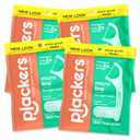 Plackers Micro Mint Dental Flossers, Fold-Out Toothpick, Super Tuffloss, Easy Storage with Sure-Zip Seal, Fresh Mint Flavor, 150 Count (Pack of 4)