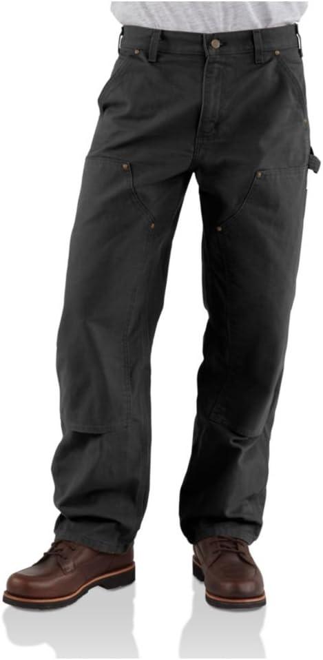 Carhartt Men's Loose Straight Washed Duck Double-Front Dungaree, 
Black, W34 x L32
