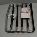 FeeraHozer Pants Hangers Non Slip 6 Pack Space Saving Hangers Multi-Layer Swing Arm Pants Hanger Stainless Steel Space Saver Hanger for Jeans Scarf Trouser Towel Clothes (Black)