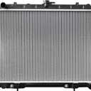 Radiator Engine Coolant Radiator Assembly with Transmission Oil Cooler Compatible with Infiniti i30 2000 2001, i35 2002-2004 & Nissan Maxima 1999-2003, 3.0L 3.5L, Replace# CU2612, 214605Y700