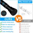 Spring Tension Curtain Rod 28 To 48 Inch Adjustable Expandable Black Tension Rod 7/8" Shower Curtain Rods No Drilling Spring Loaded Curtain Rod for Windows Bathroom Closet Kitchen Bedroom Doorway Door