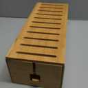 Prosumer's Choice Multi Device Charging Station - Bamboo Charging Dock and Cord Organizer for 10 Devices - Bamboo Desk Organizer Rack with Cable Box for Power Strip Storage, Phones and Tablets