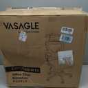 VASAGLE Ergonomic Mesh Office Chair with Adjustable Lumbar Support and Headrest, 90-105 Tilt Function, Wide Seat, FlipUp Armrests, Computer Desk Chair for Home Office, Ink Black 