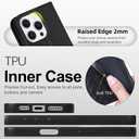 VISOUL Genuine Leather Case for iPhone 16 Pro Max Wallet Case with Card Holders, Magnetic Kickstand Flip Folio Cover Compatible with iPhone 16 Pro Max (6.9-inch)-Black